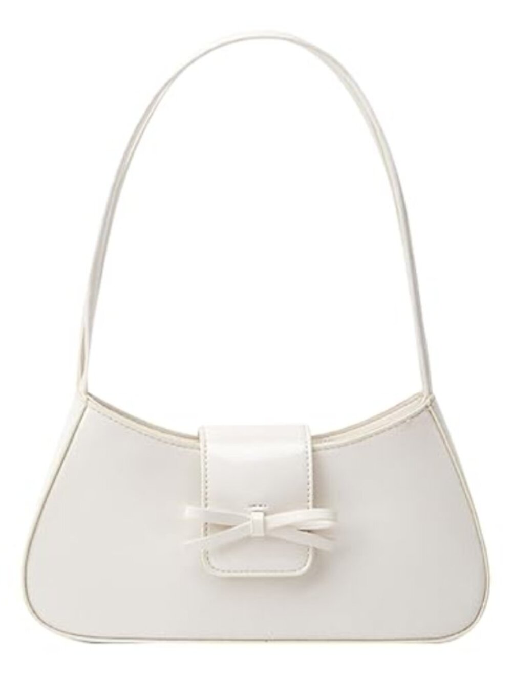 Faux Leather Bow Shoulder Bag Mini Hobo Y2K Clutch Purse Small Handbag